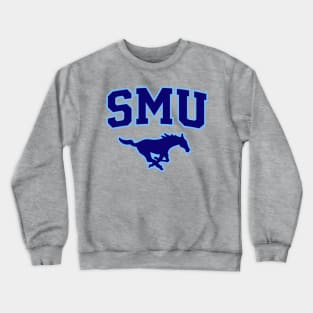 SMU Blue Logo & Navy Peruna Crewneck Sweatshirt